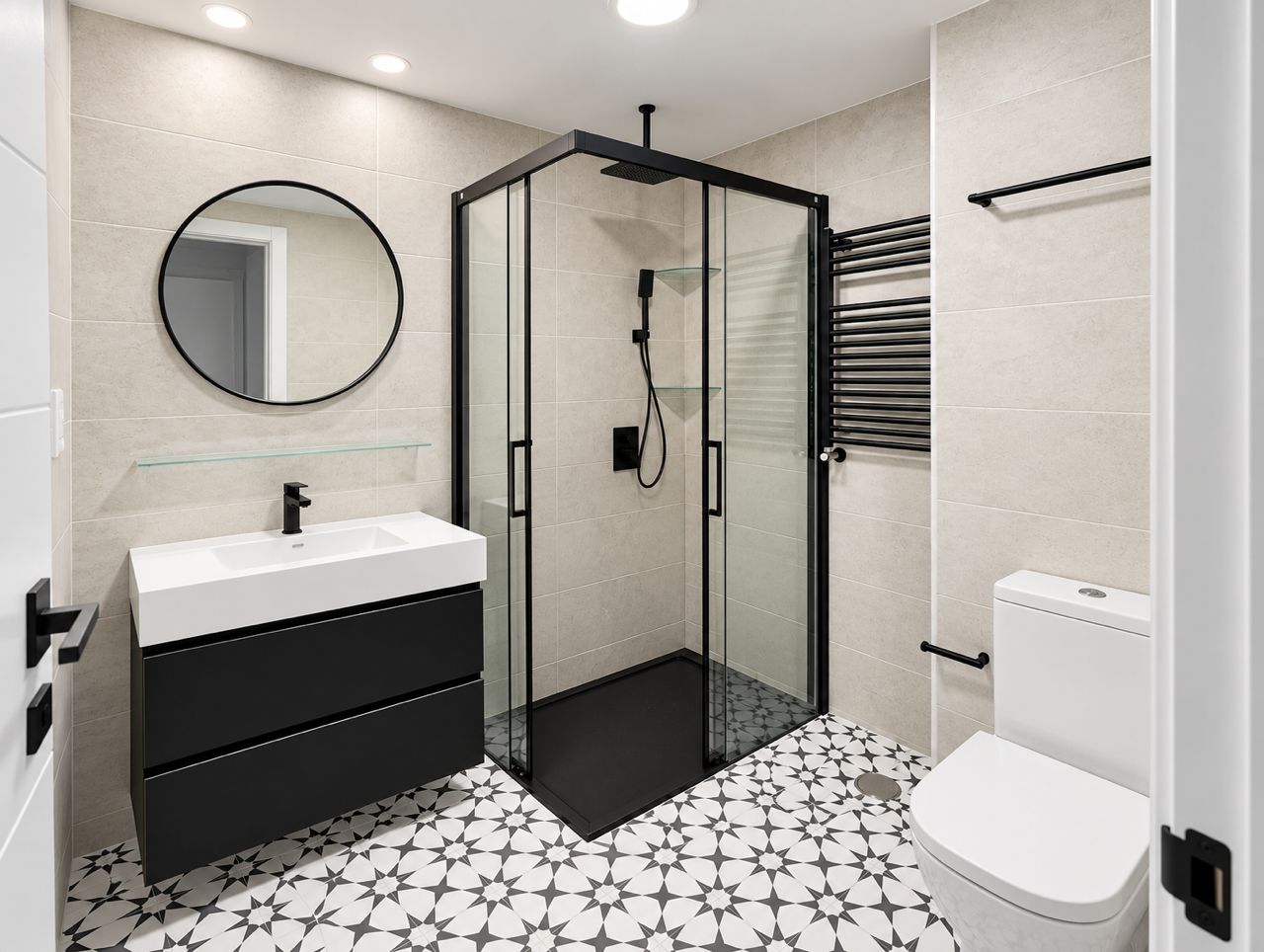 Baño reformado y terminado en Madrid